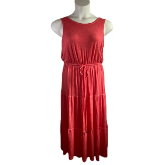Sonoma Infused Melon Tiered Maxi Dress Size M NWT SKU0732 - Picture 1 of 7